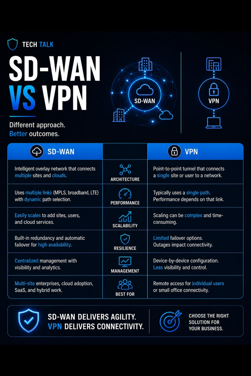 SD-WAN vs VPN: What’s the Difference and Which Is Right for Your Business?