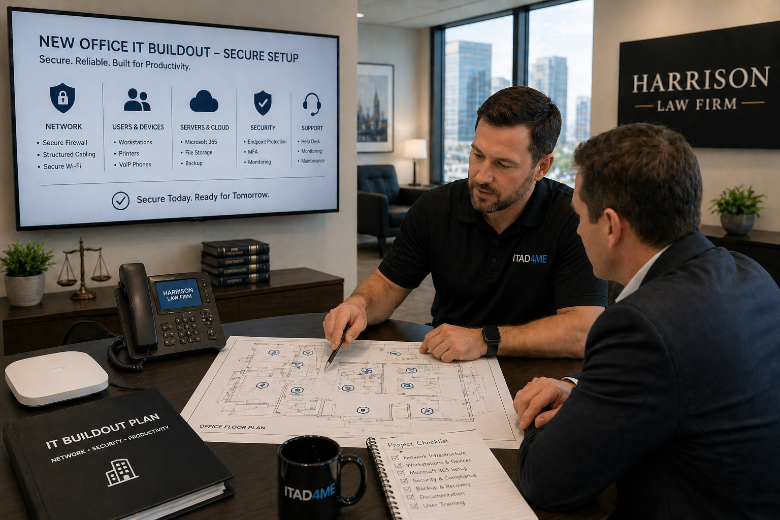 Law Firm New Office IT Buildout & Secure Infrastructure Setup