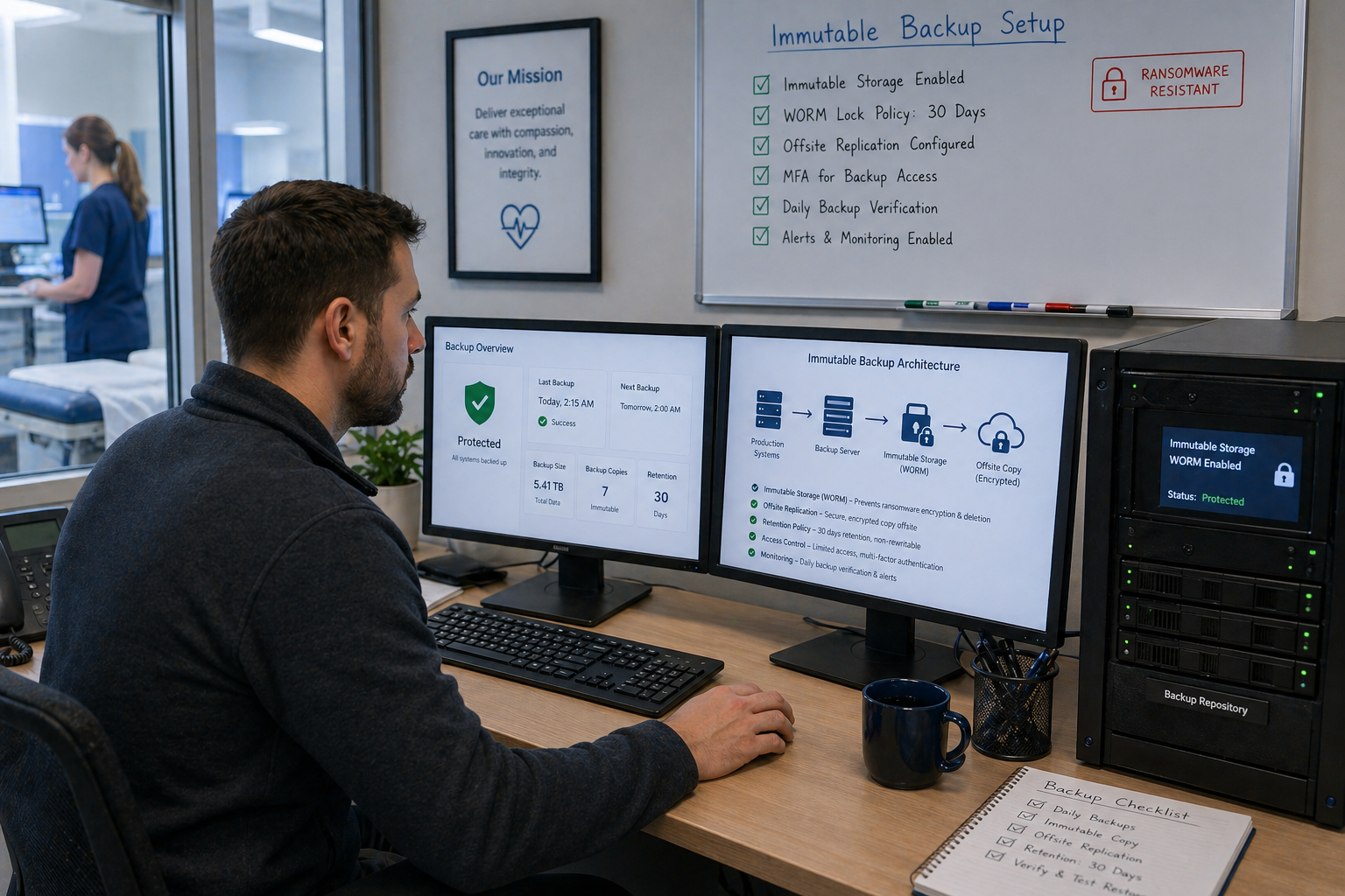 Medical Immutable Backup Implementation & Data Protection Strategy